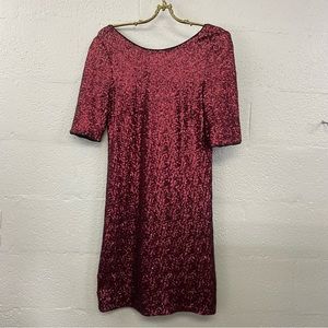 Betsy Johnson Deep Pink/Plum Sequin Dress size 6 🦚